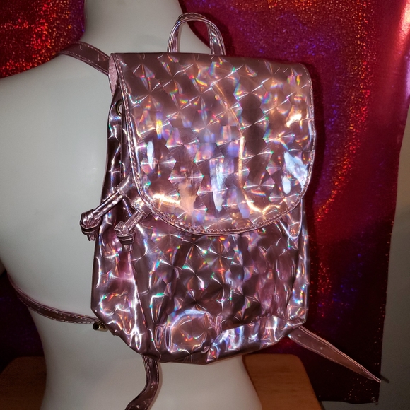 Pink Holographic Mini Backpack - Picture 3 of 5